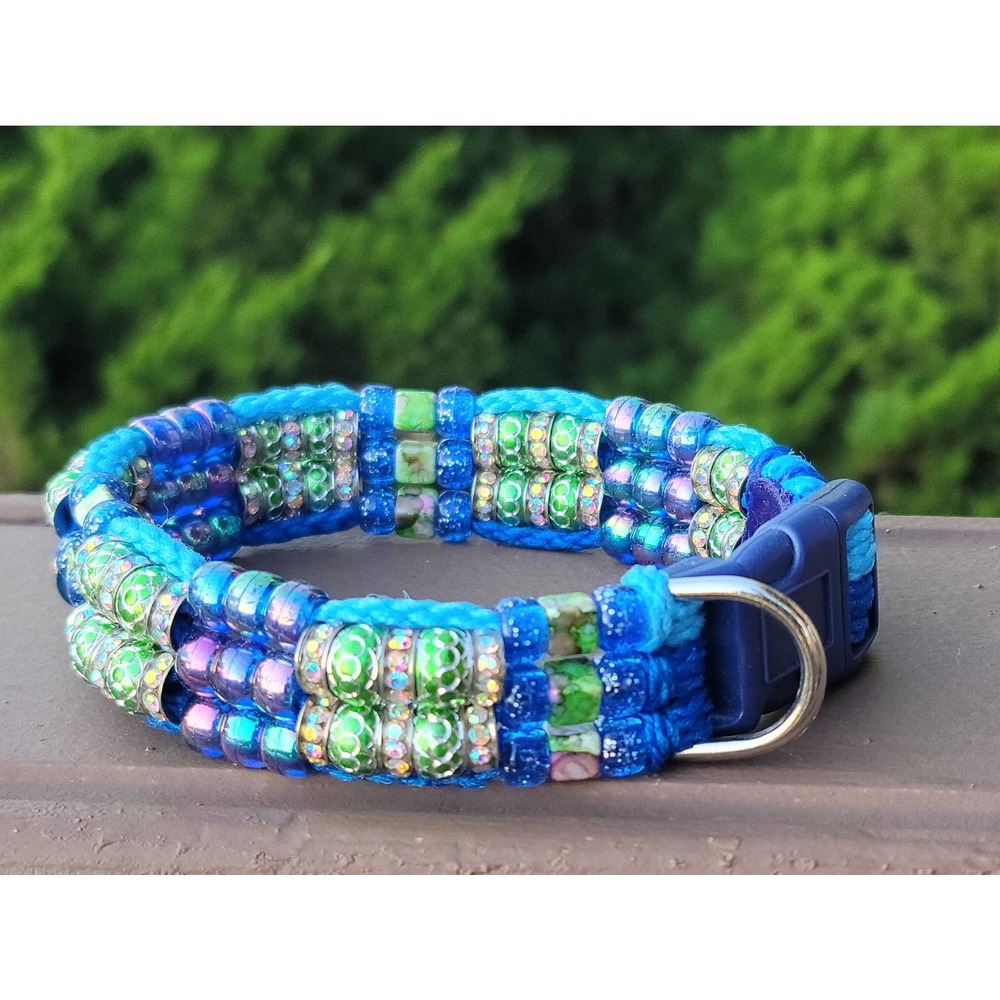 Custom Handmade Beaded Bling Dog Collar